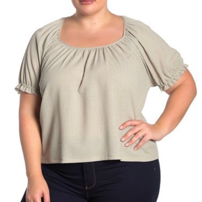 texture & thread peasant top