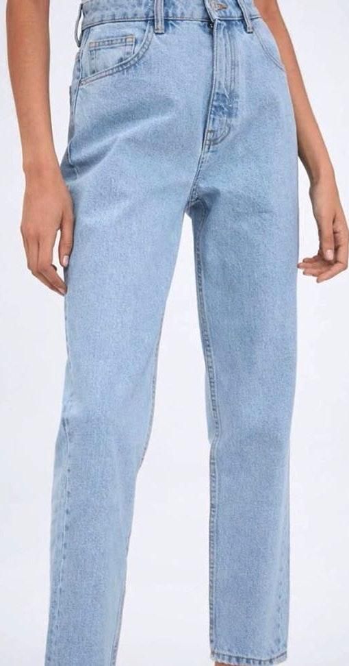 light blue mom jeans zara