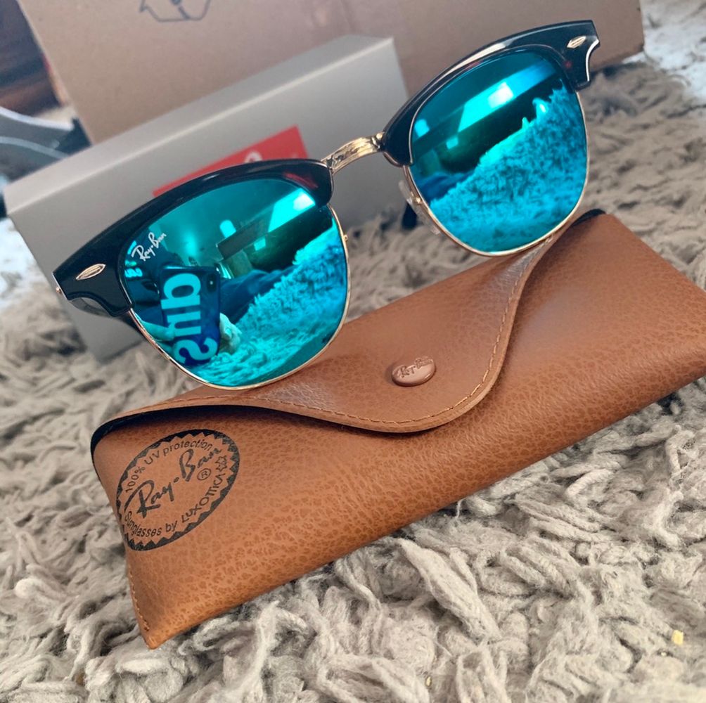 ray ban clubmaster mirrored lens