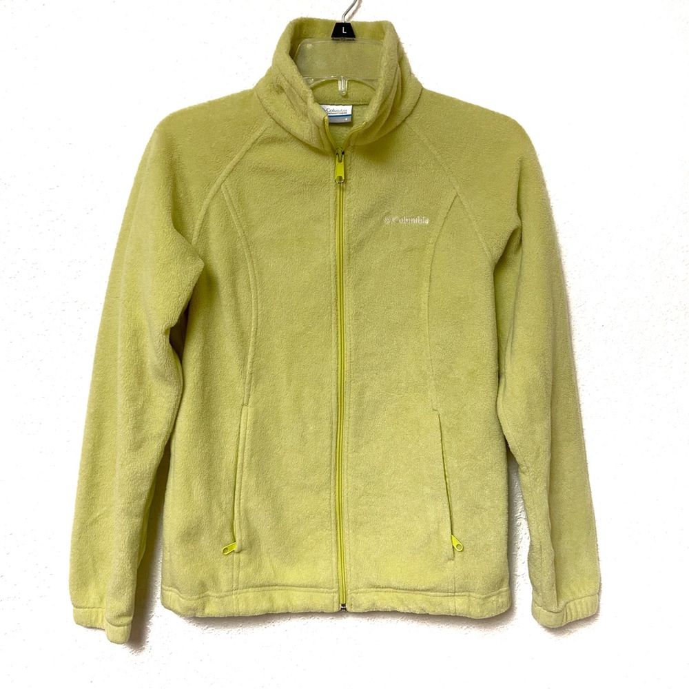 yellow columbia fleece jacket