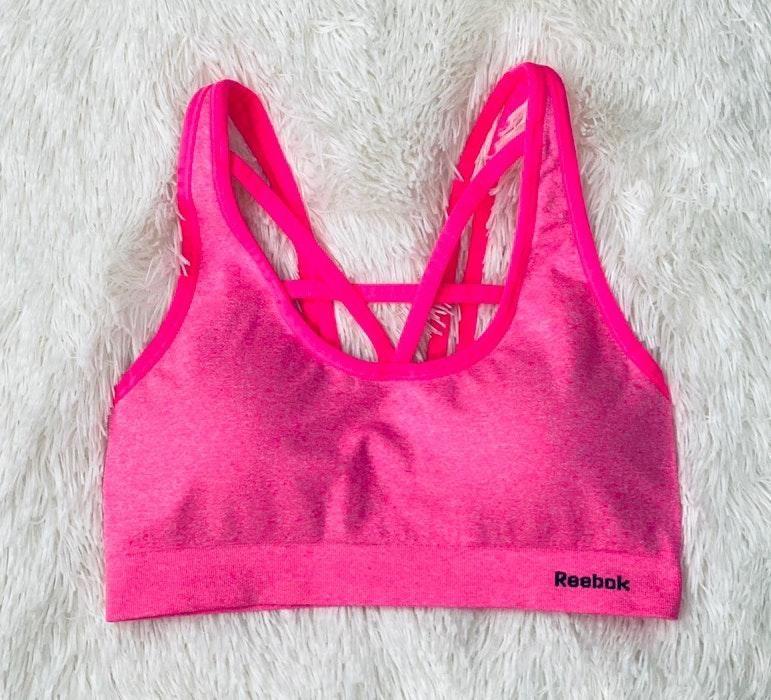 reebok women's seamless front interest sports bra