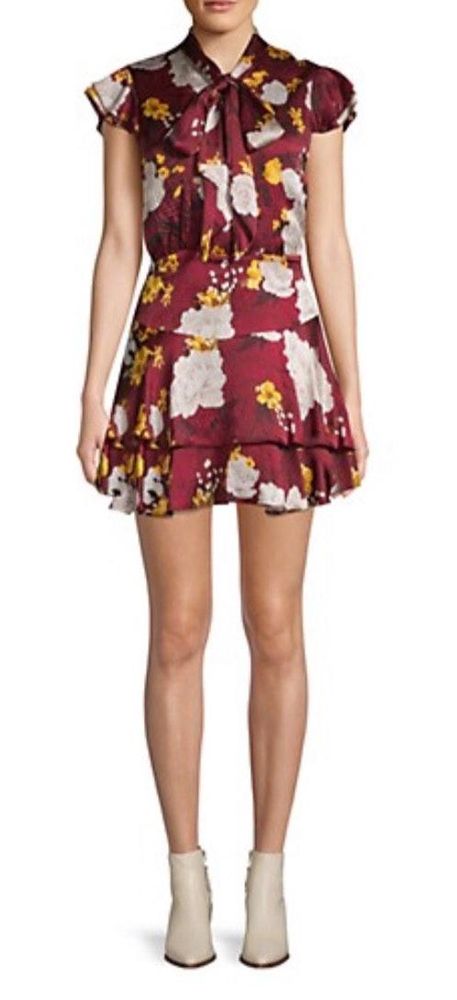 alice and olivia lashay ruffle dress