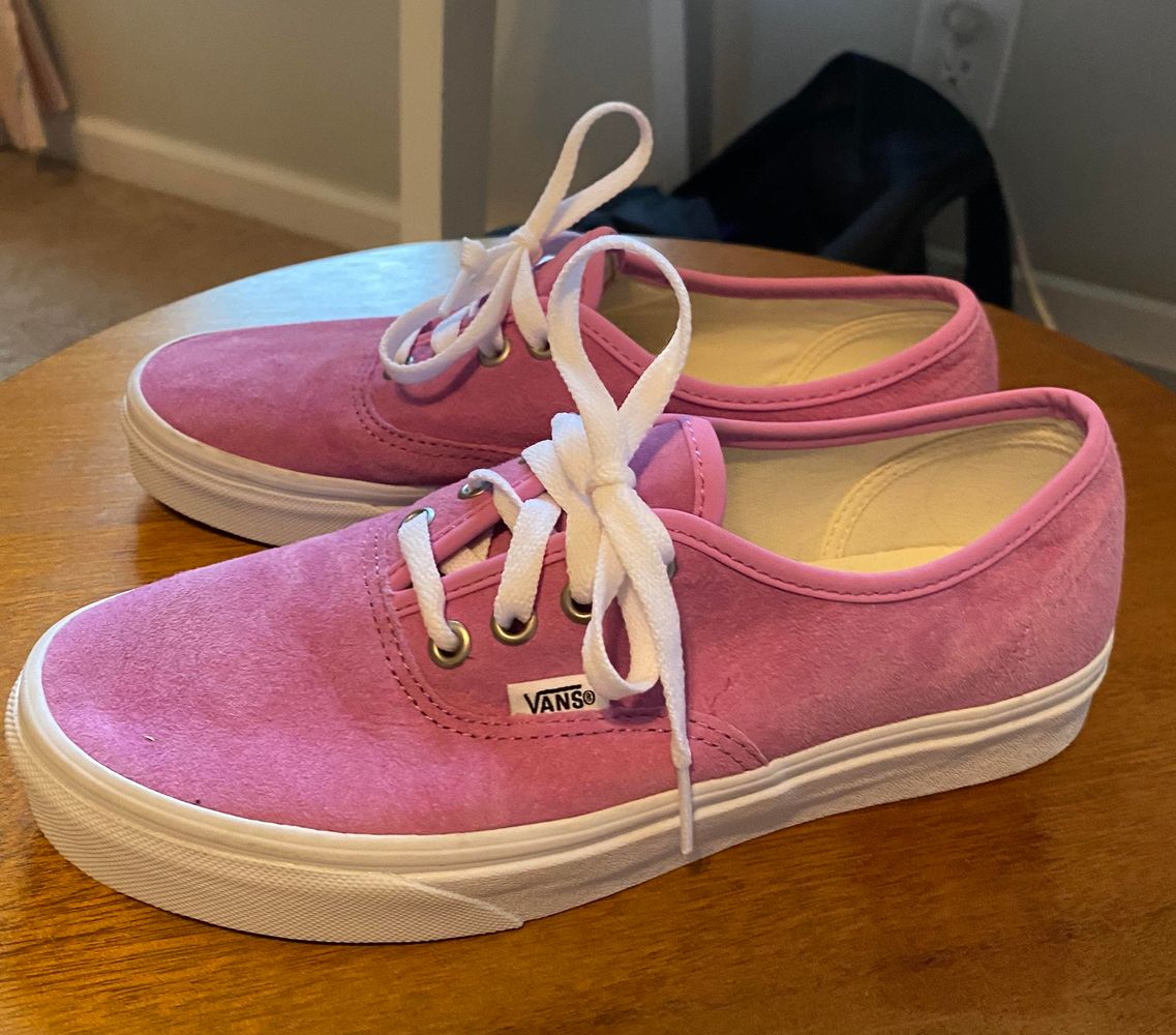 pink velvet vans