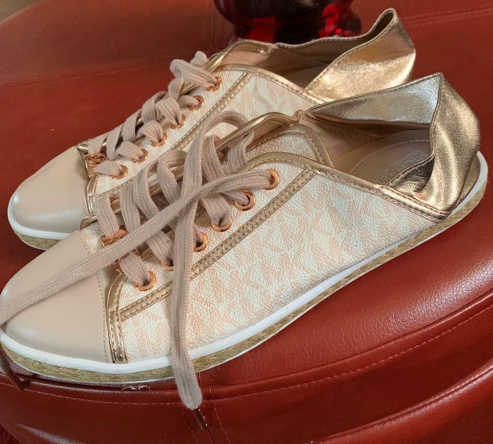michael kors rose gold sneakers