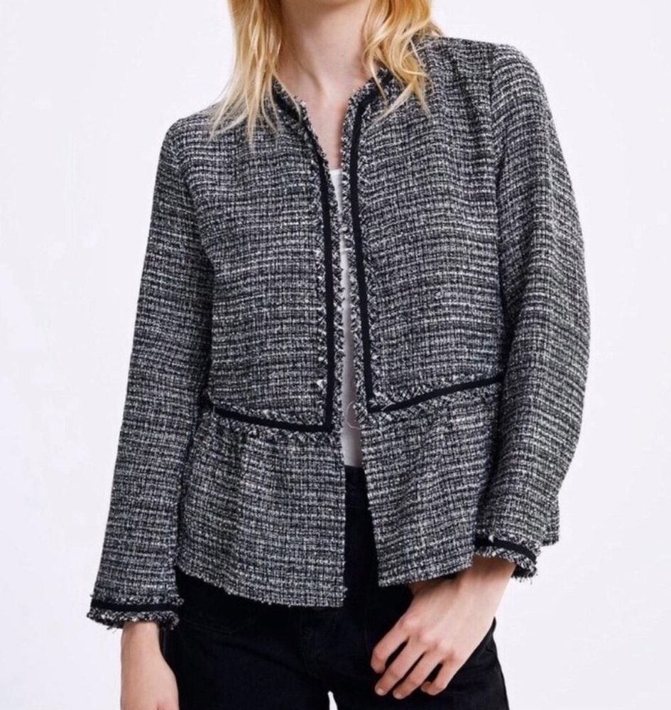 blazer tweed zara