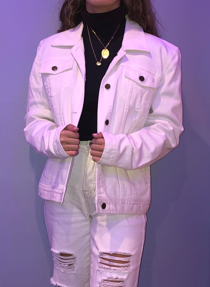 white polo jean jacket