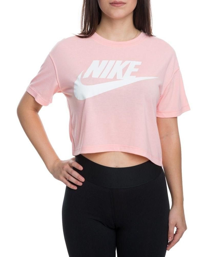 nike pink crop