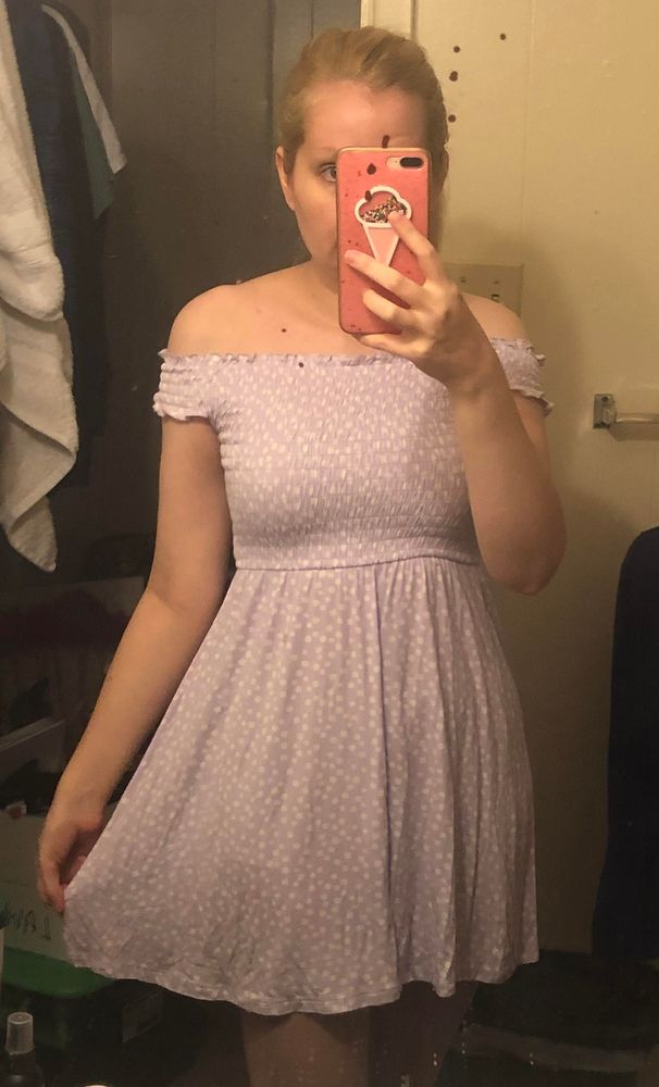 Forever 21 Purple Floral Off The Shoulder Dress Curtsy Forever 21 Purple Floral Off The Shoulder Dress Curtsy