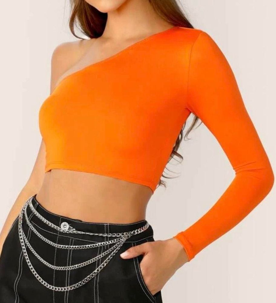 neon top one shoulder