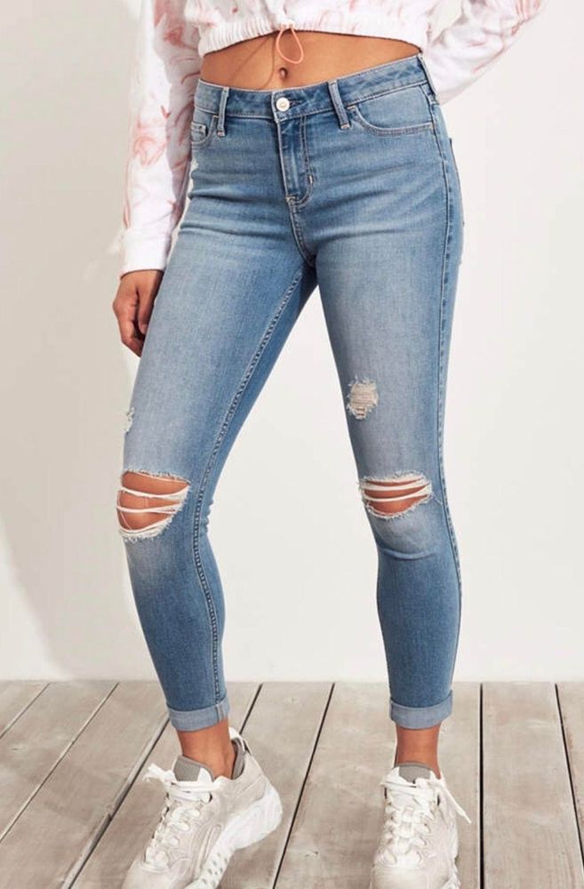 hollister low rise skinny jeans