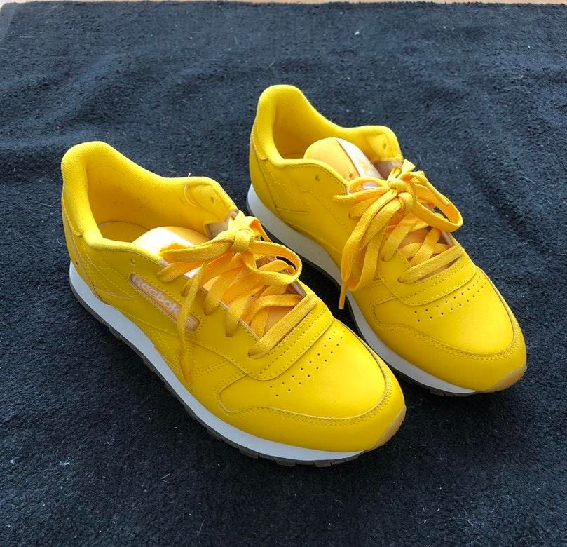 bright yellow shoes