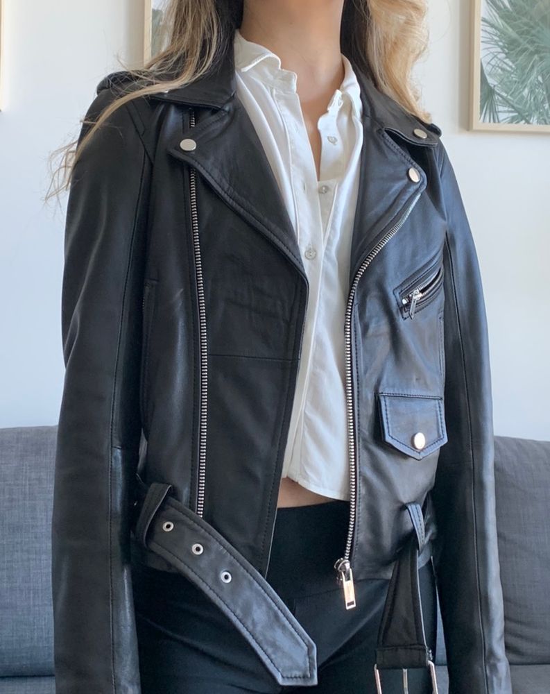 zara leather moto jacket