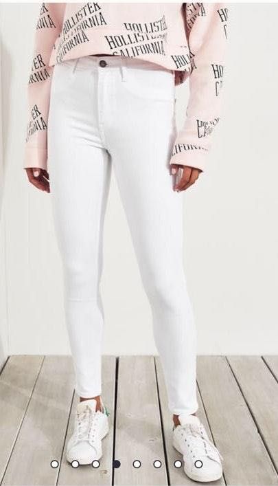 hollister white high waisted jeans