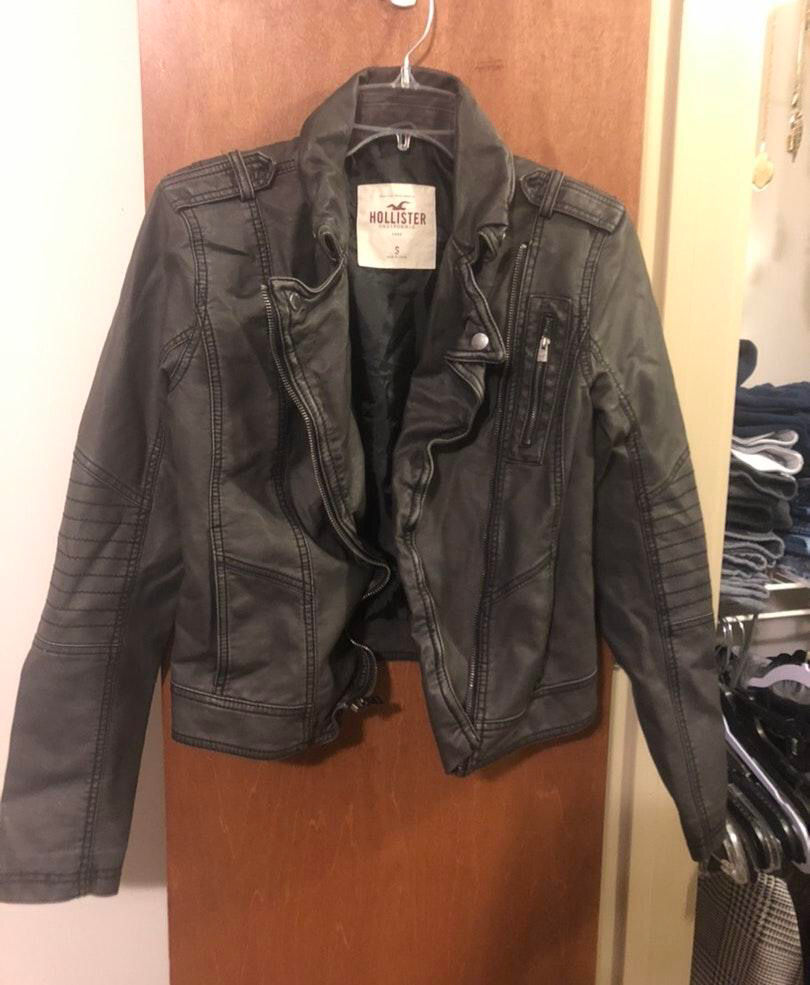 hollister leather jacket