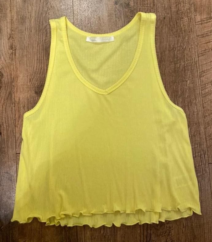 yellow crop tank