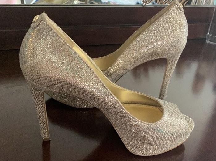 mk gold heels