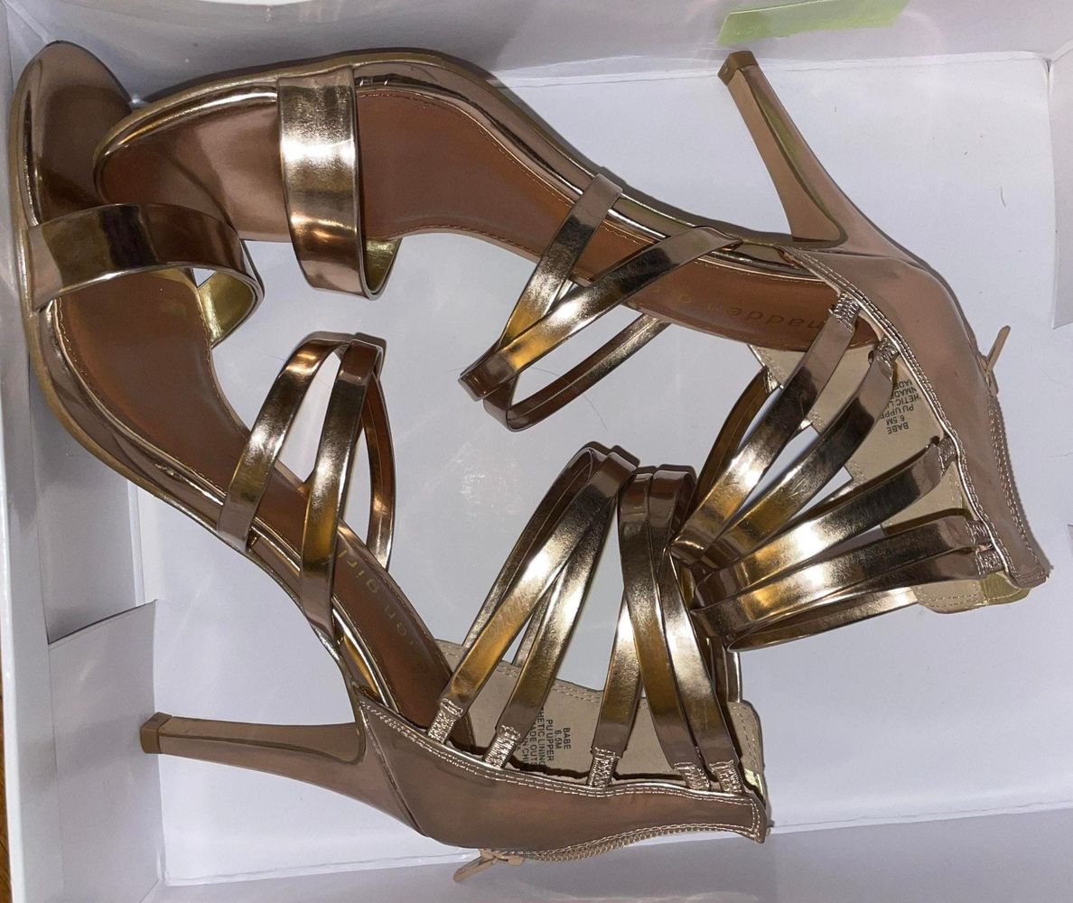 madden girl rose gold heels