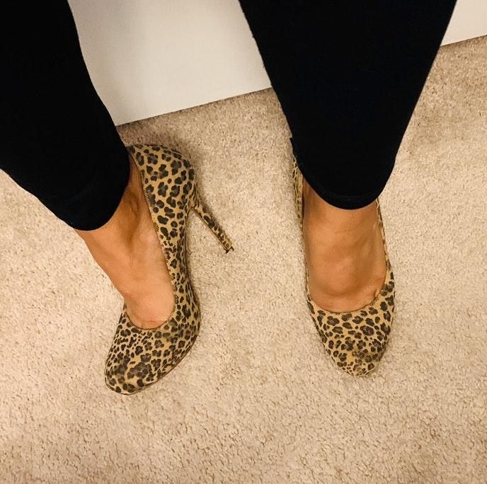 leopard heels
