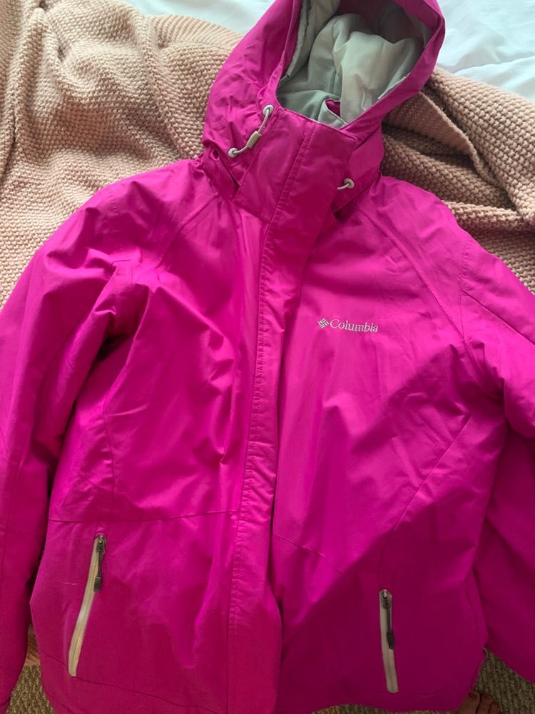 columbia pink windbreaker