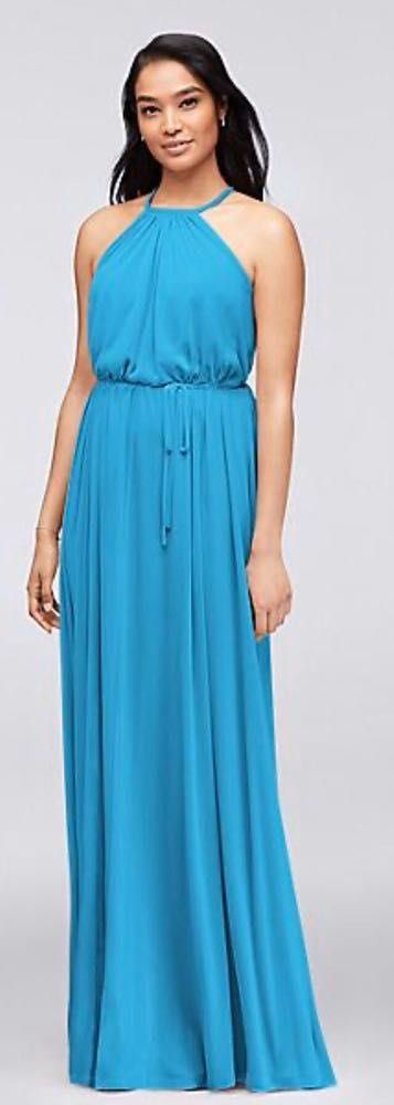 david's bridal baby blue dress
