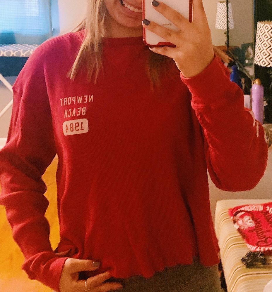 brandy melville red long sleeve