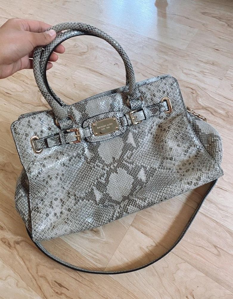 michael kors snakeskin backpack