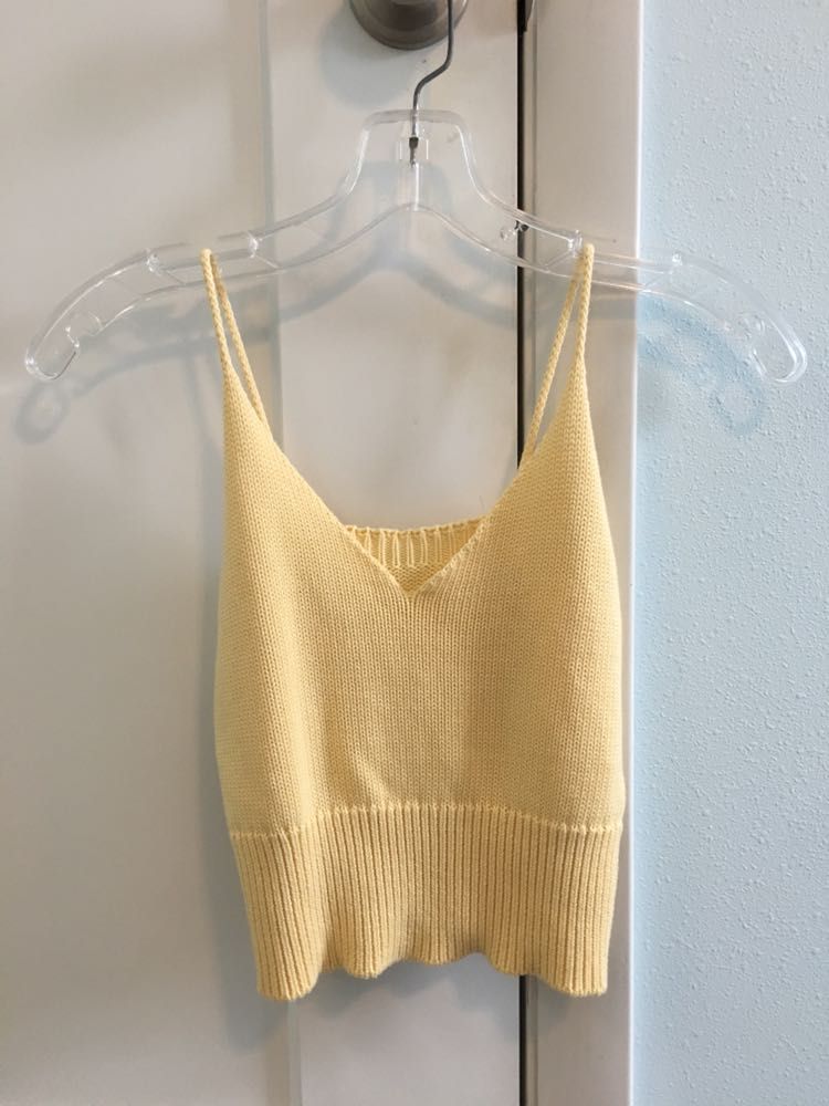 brandy melville yellow tank top