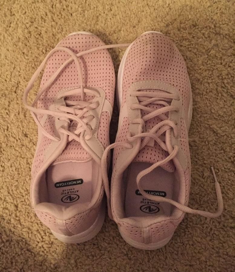 rose pink tennis shoes
