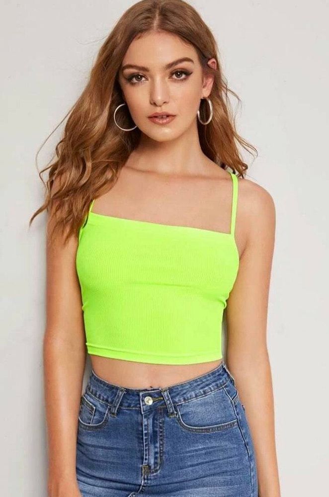 green neon crop top