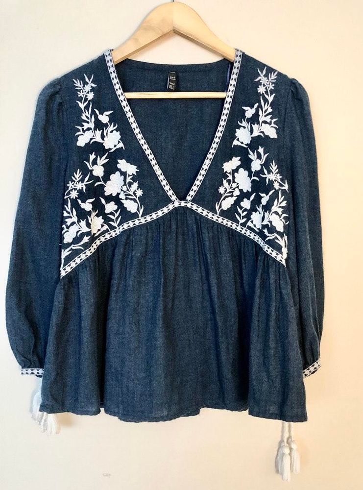 zara peasant top