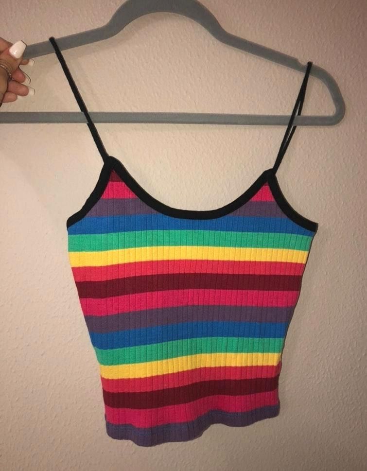 cute rainbow crop top