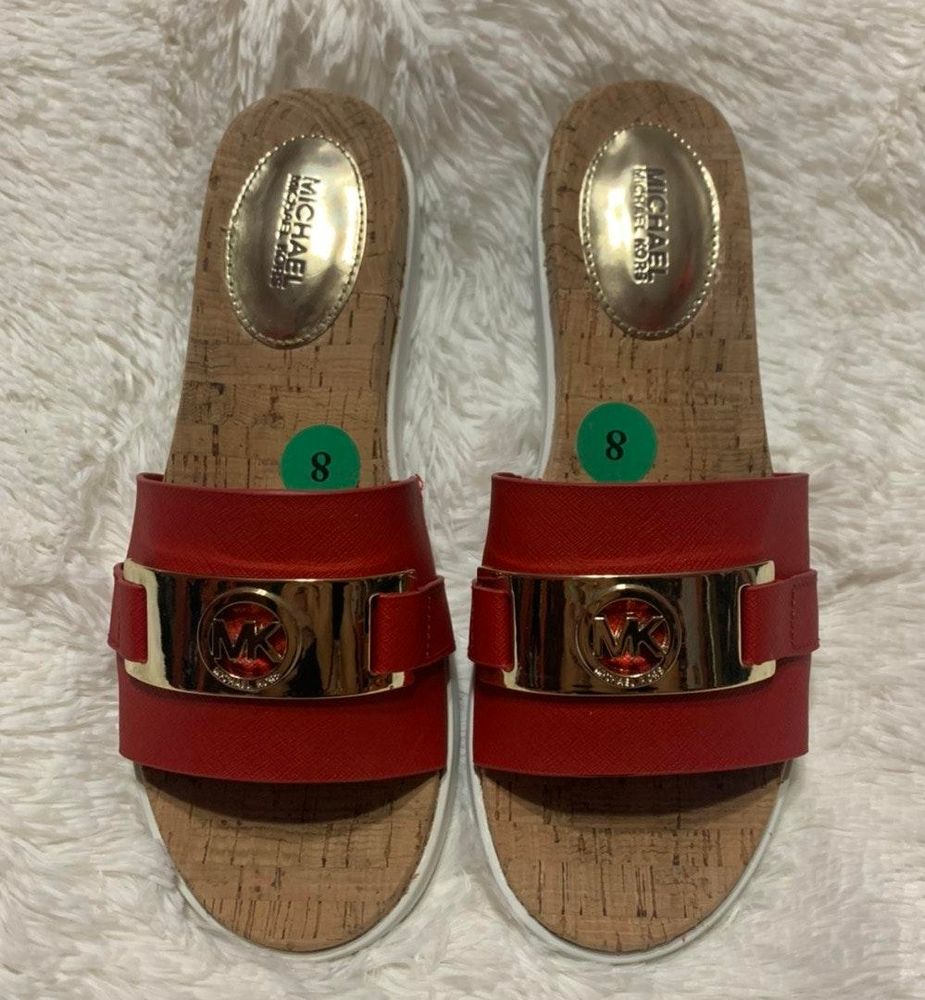 michael kors red sandals