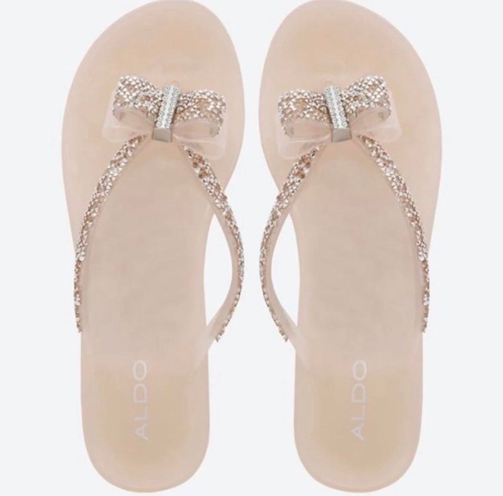 jelly flip flops with bow