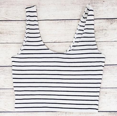 black crop top tank forever 21