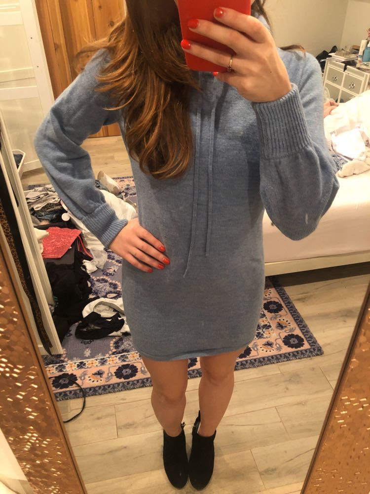 baby blue sweater dress
