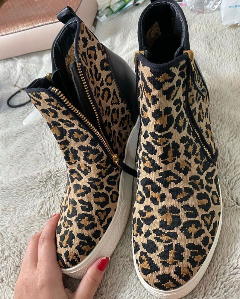 steve madden cheetah platform sneakers