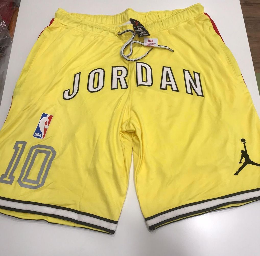 jordan shorts yellow