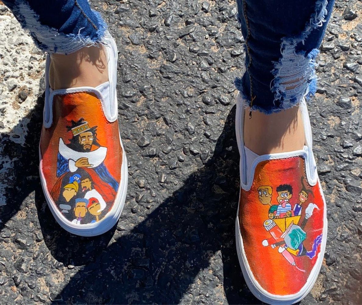 vans custom painted