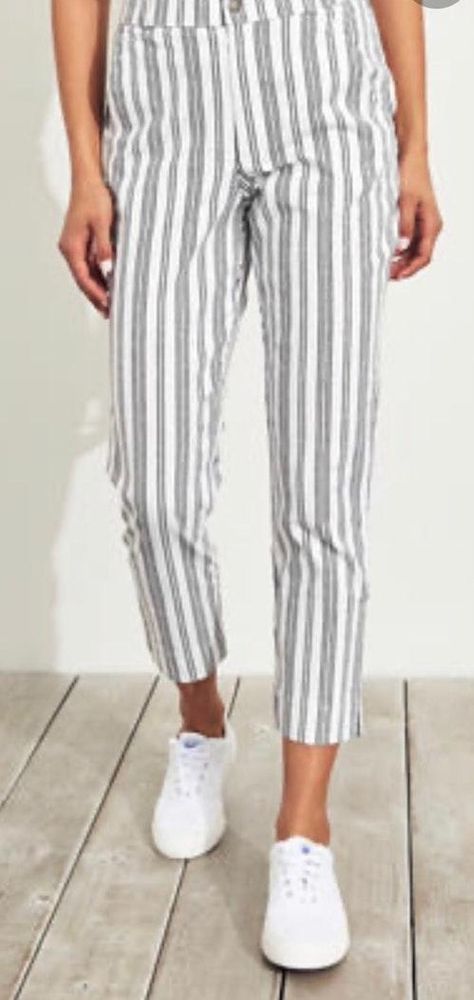 hollister black and white striped pants