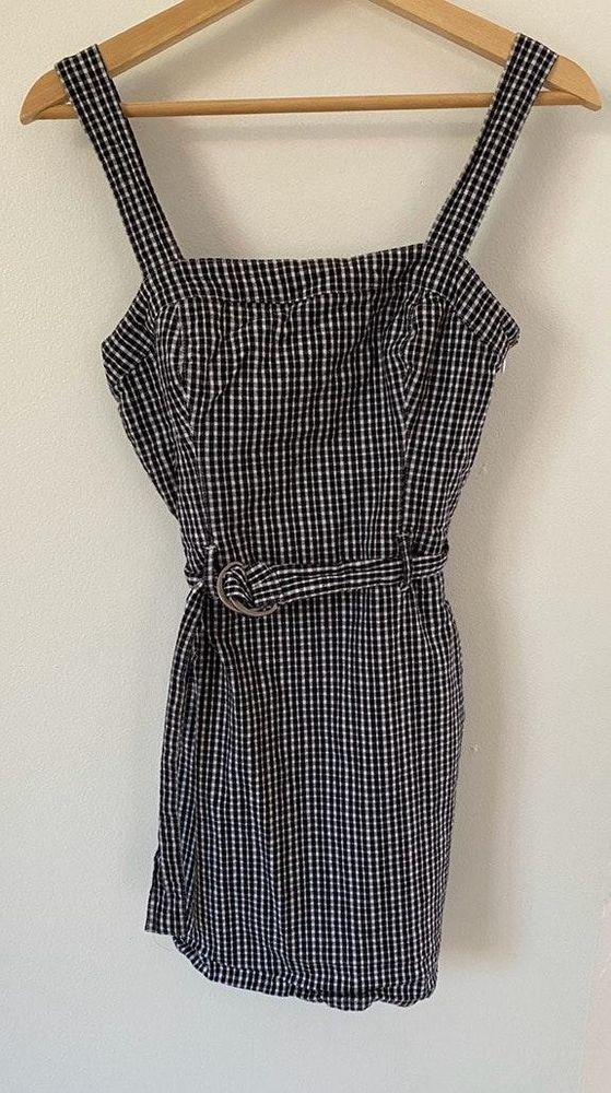 hollister checkered dress