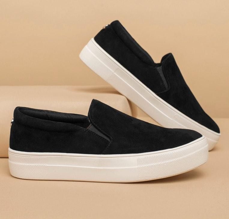 steve madden gills black suede