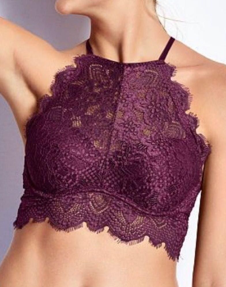 pink halter neck bralette