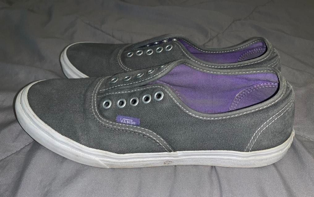 grey and purple vans