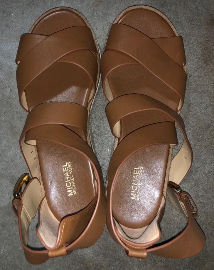 mk brown sandals