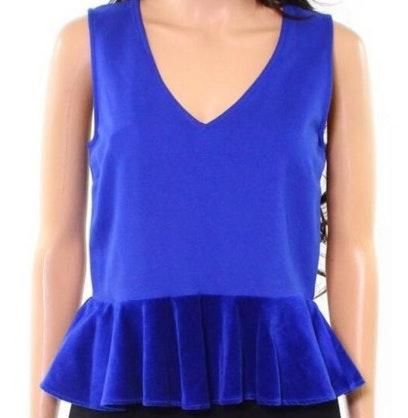 j crew velvet peplum top