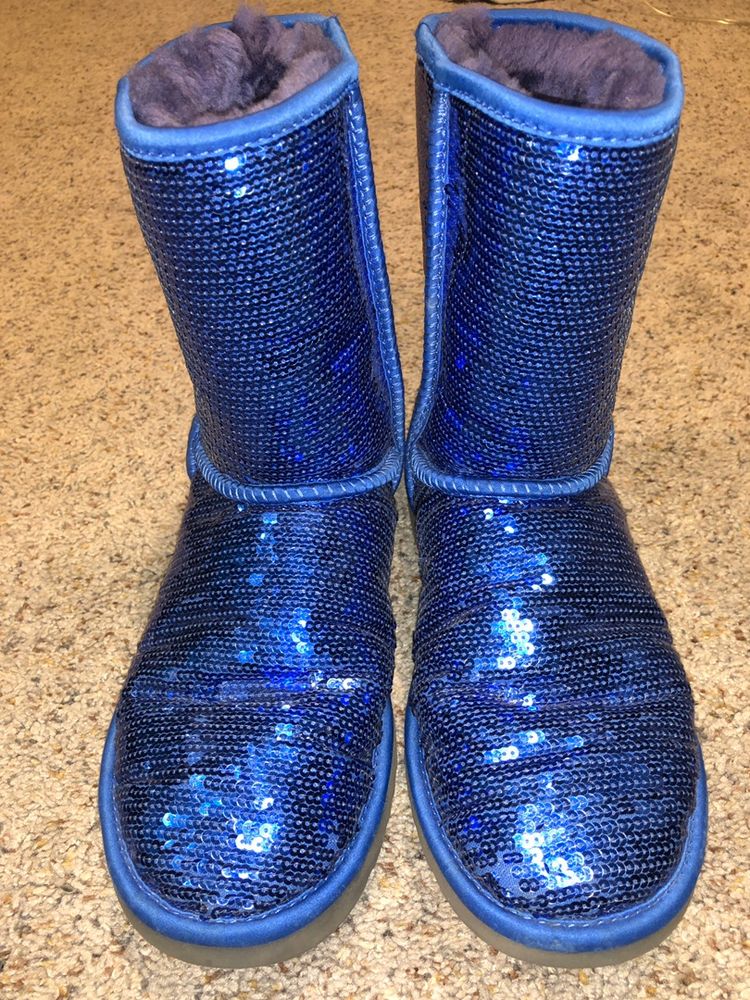 blue sparkly uggs