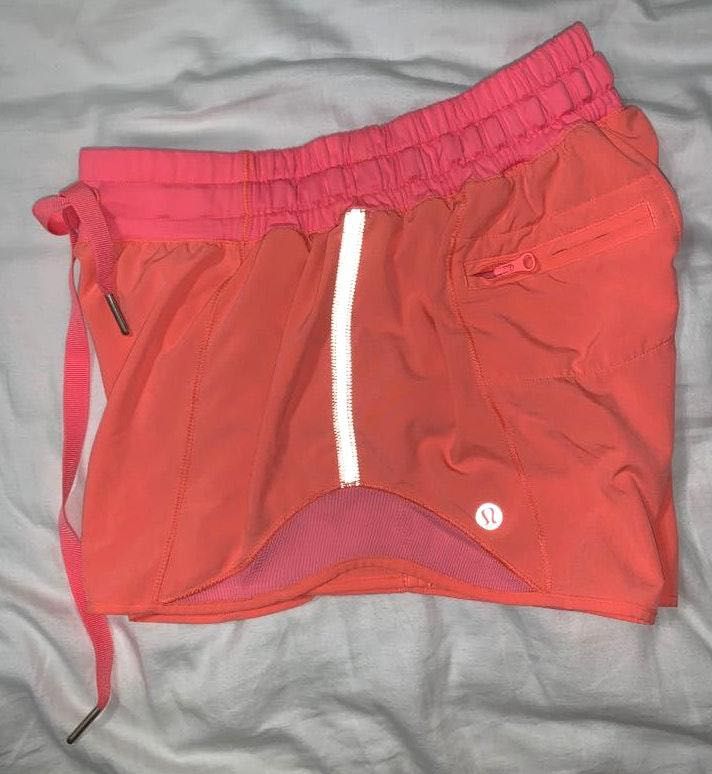 neon lululemon shorts