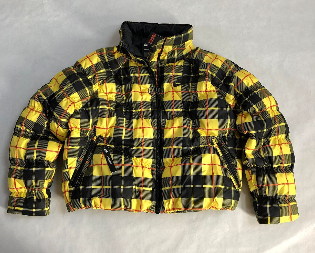 nike plaid puffer