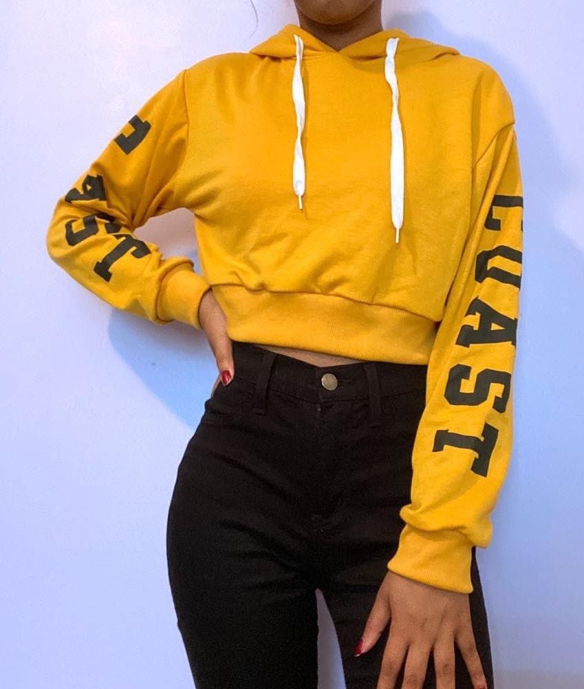 yellow hoodie shein