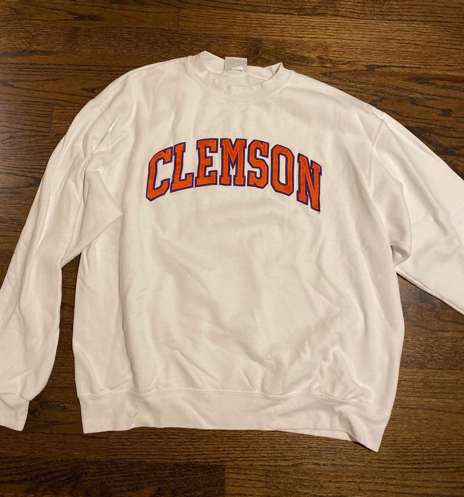white clemson sweatshirt